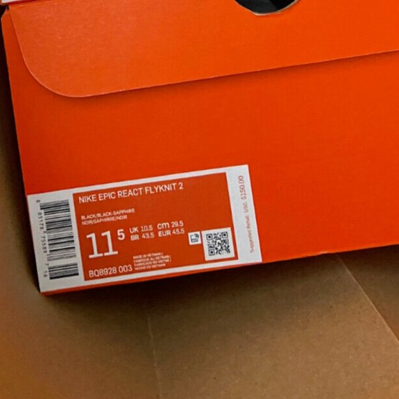 Nike Epic React Flyknit 2 Black Lime Pink Running Shoes Mens BQ8928-003 - Picture 12 of 15